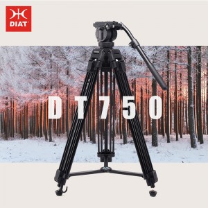 DIAT nytt DT750 videokamera stödjer stativ tre sektioner 1,7 meter högt DSLR tungt stativ