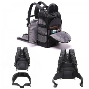 Diat TH550 Ny designad svart vattentät DSLR kamera stativ ryggsäck stor kapacitet kamera laptop väska